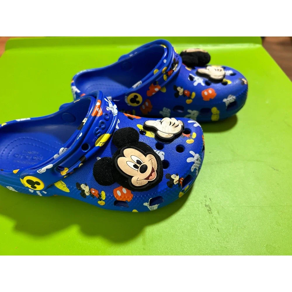 Crocs Disney Mickey Mouse Blue Clogs Kids Size 12 with Jibbitz Charms